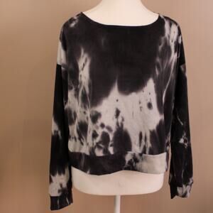 Women's Jenni Intimates Pajama Top, Black & White Tie Dye sz M